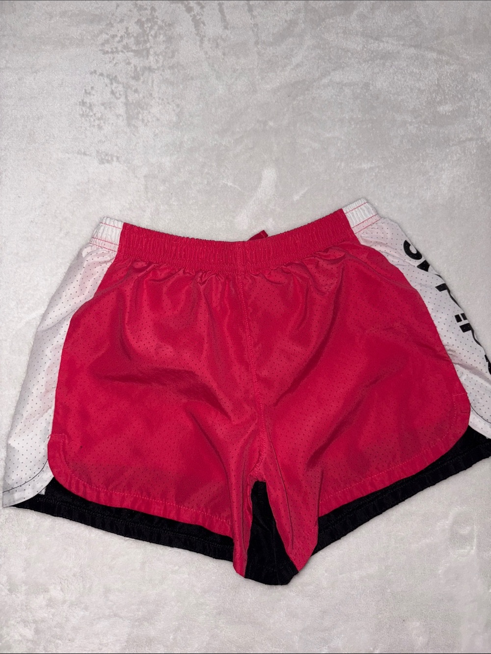 adidas Girls' Pink Athletic Mesh Shorts with White Side Panels